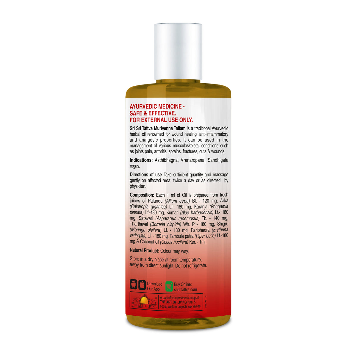 Sri Sri Tattva Murivenna Taila, 200ml