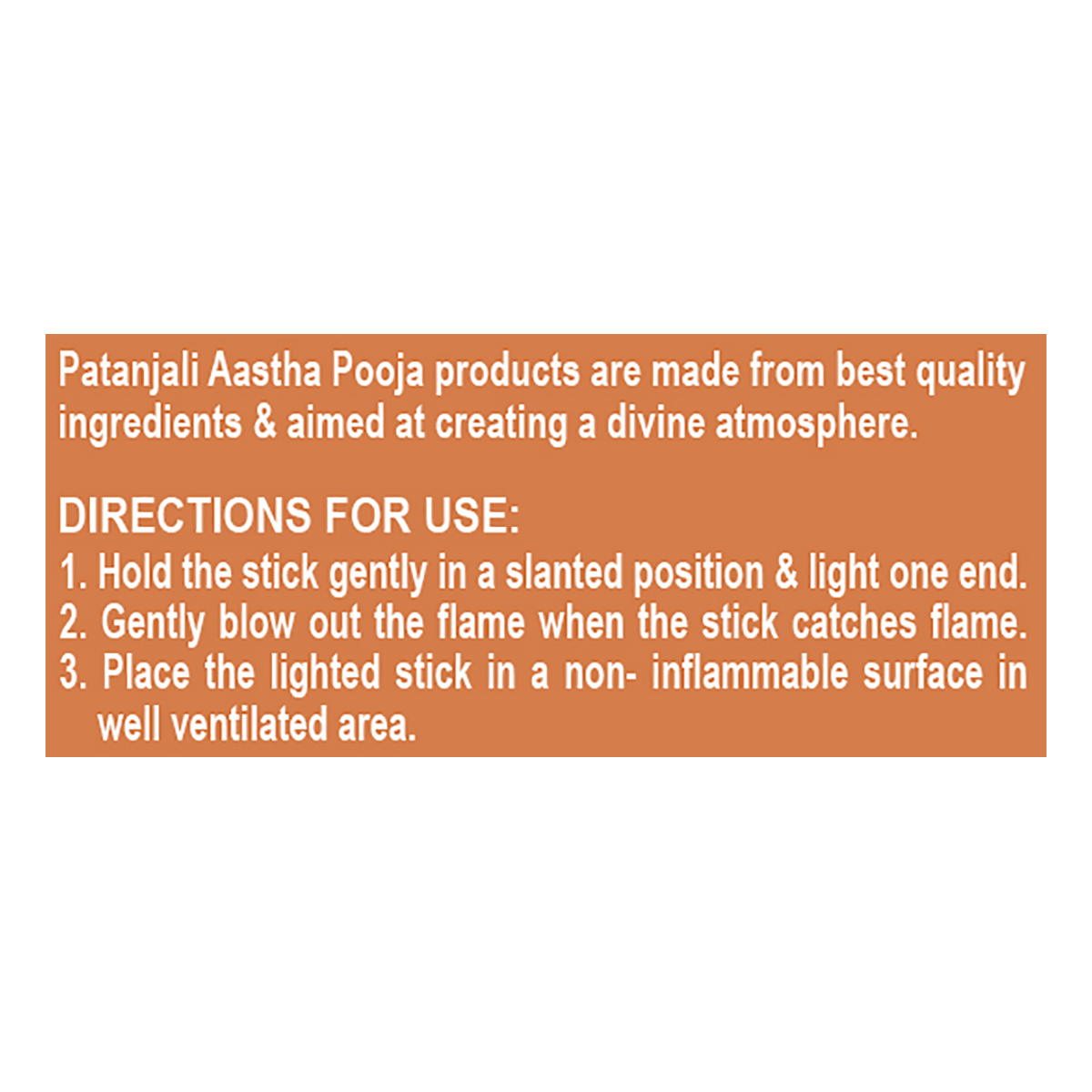 Patanjali Aastha Dry Dhoop Sticks Musk 8 N
