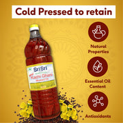 Sri Sri Tattva Premium Kachi Ghani Mustard Oil Bottle, 500 ml