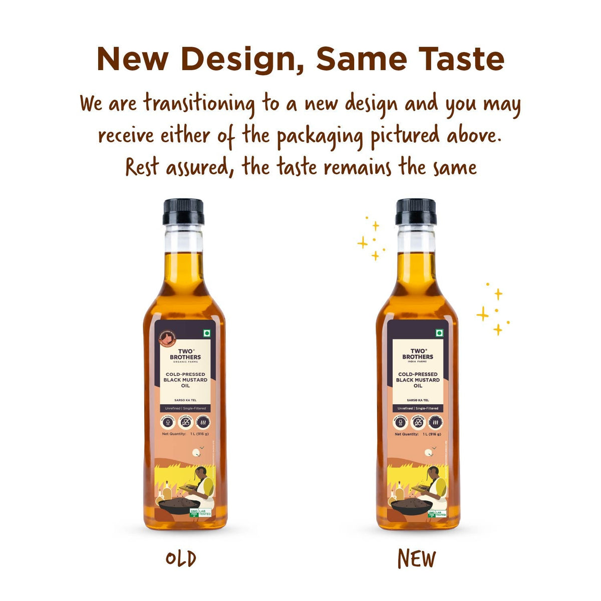 Two Brothers Organic Farms Black Mustard Oil I Cold-Pressed