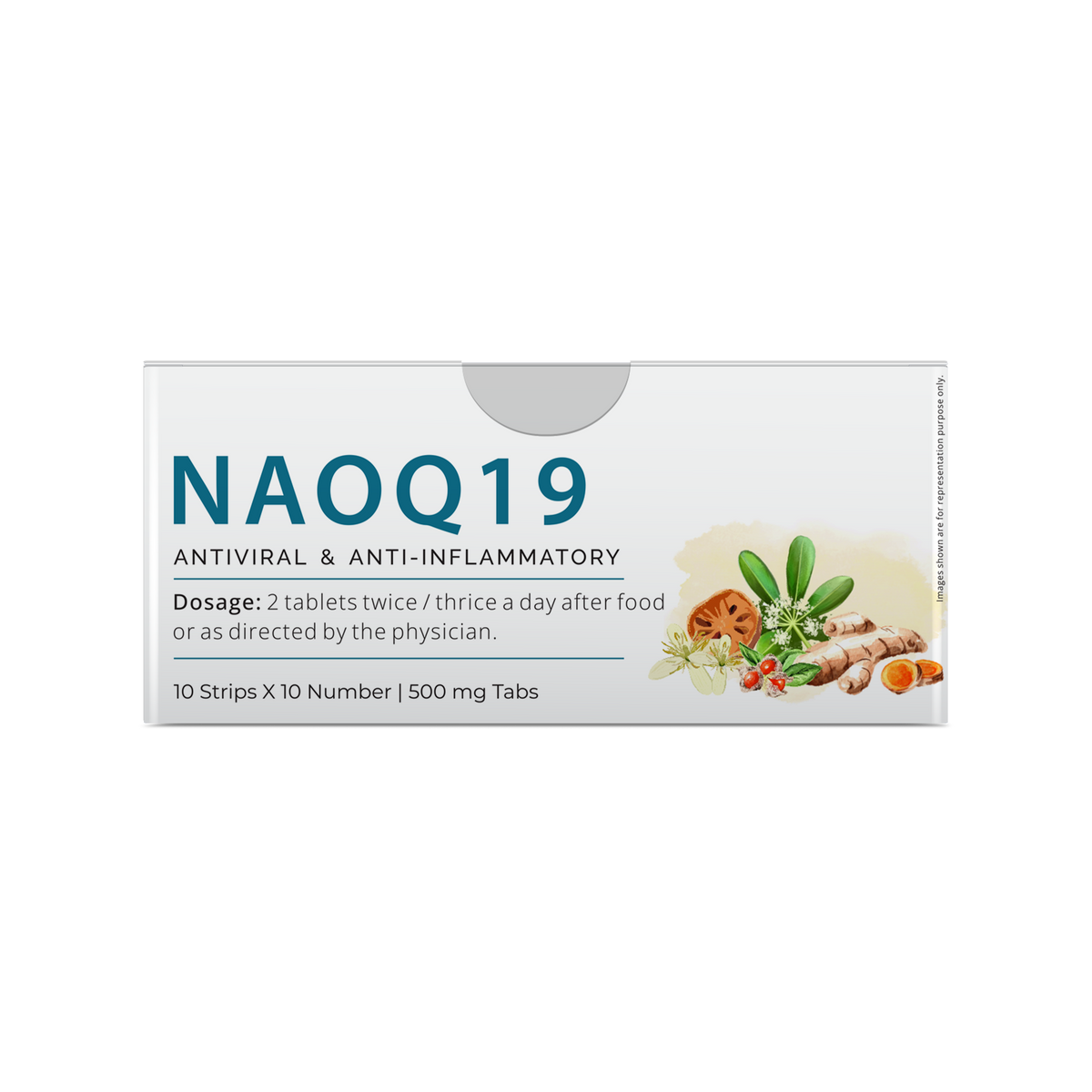 Sri Sri Tattva NAOQ19 - Anti Viral | Immunity Booster | Treatment for Mild to Moderate Cases of Infection | Respiratory care, Sore throat, Headache | 500 mg