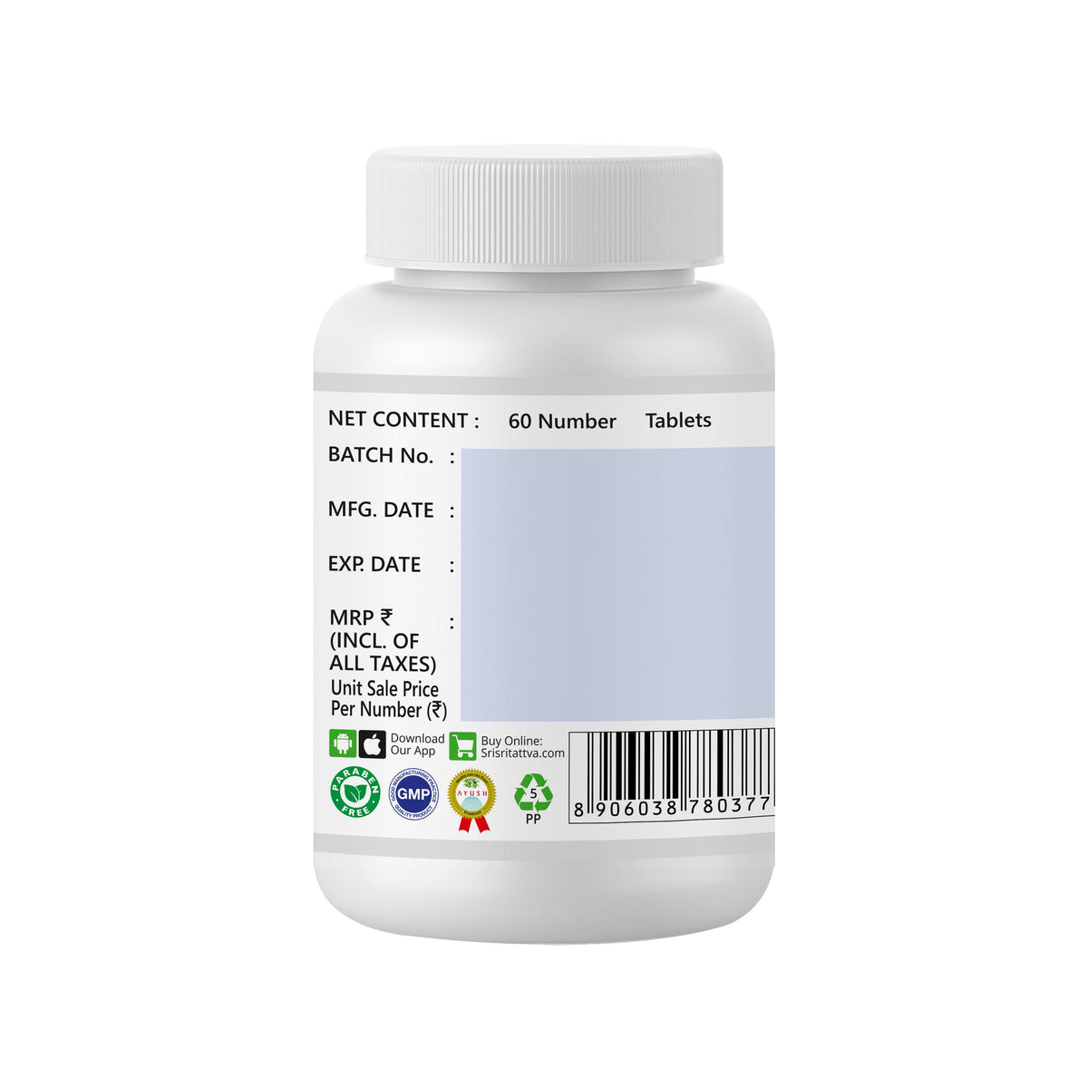 Sri Sri Tattva Narayana Kalpa - Stress Reliever, 60 Tabs | 500 mg