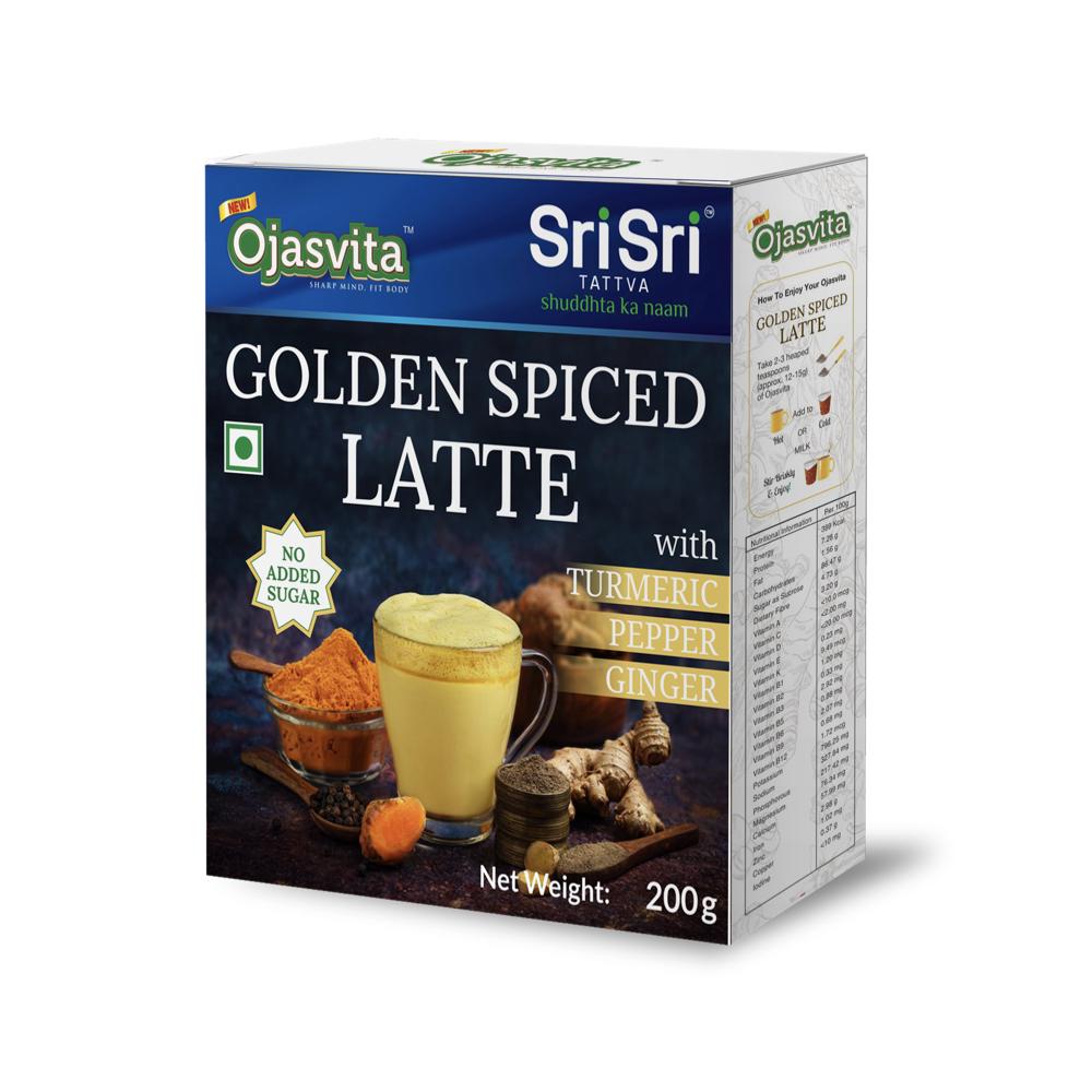 Sri Sri Tattva Golden Spiced Latte Ojasvita with Turmeric, Pepper and Ginger, 200 g