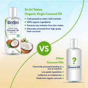 Sri Sri Tattva Organic Virgin Coconut Oil - Cold Pressed | Unrefined | 100 ml