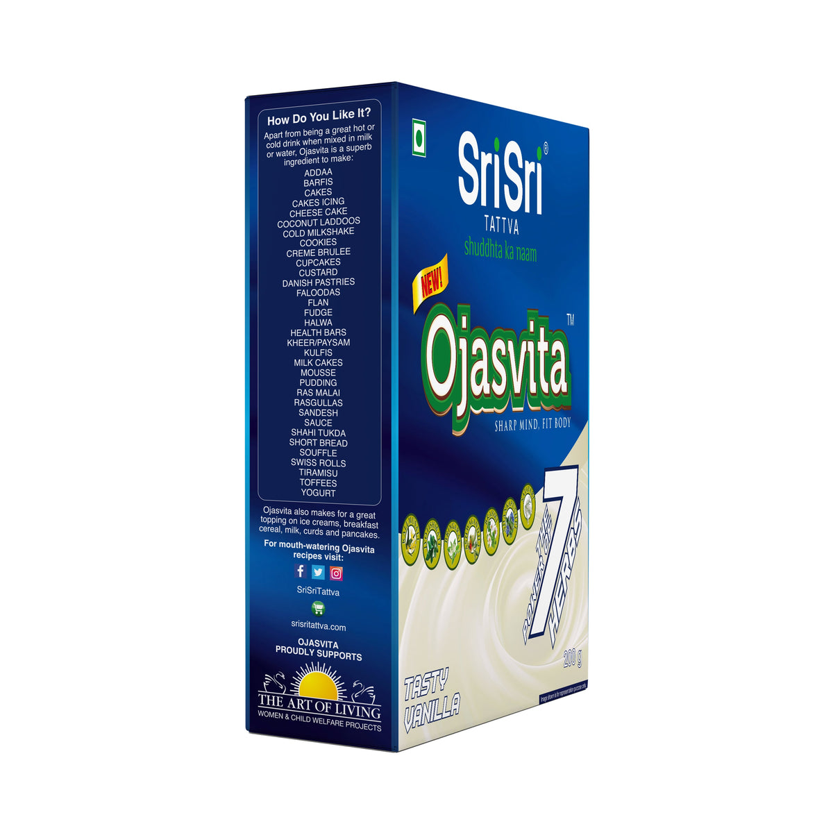 Sri Sri Tattva Vanilla Ojasvita - Sharp Mind & Fit Body, 200 g