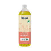 Sri Sri Tattva Organic Groundnut Oil Bottle - Cold Pressed | Unrefined | 1 L