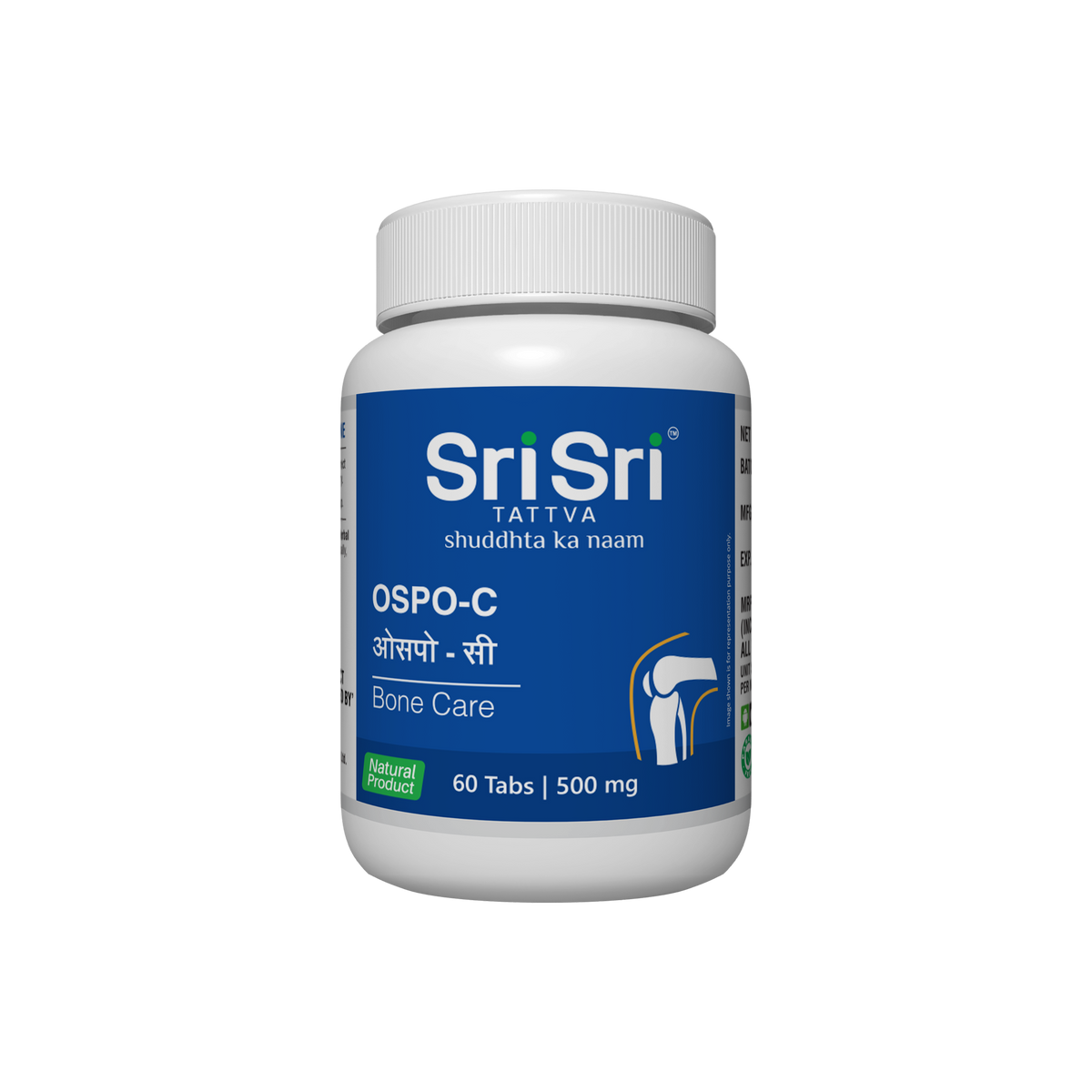 Sri Sri Tattva OSPO-C - Bone Care | Supports Bone Health | 60 Tabs, 500 mg