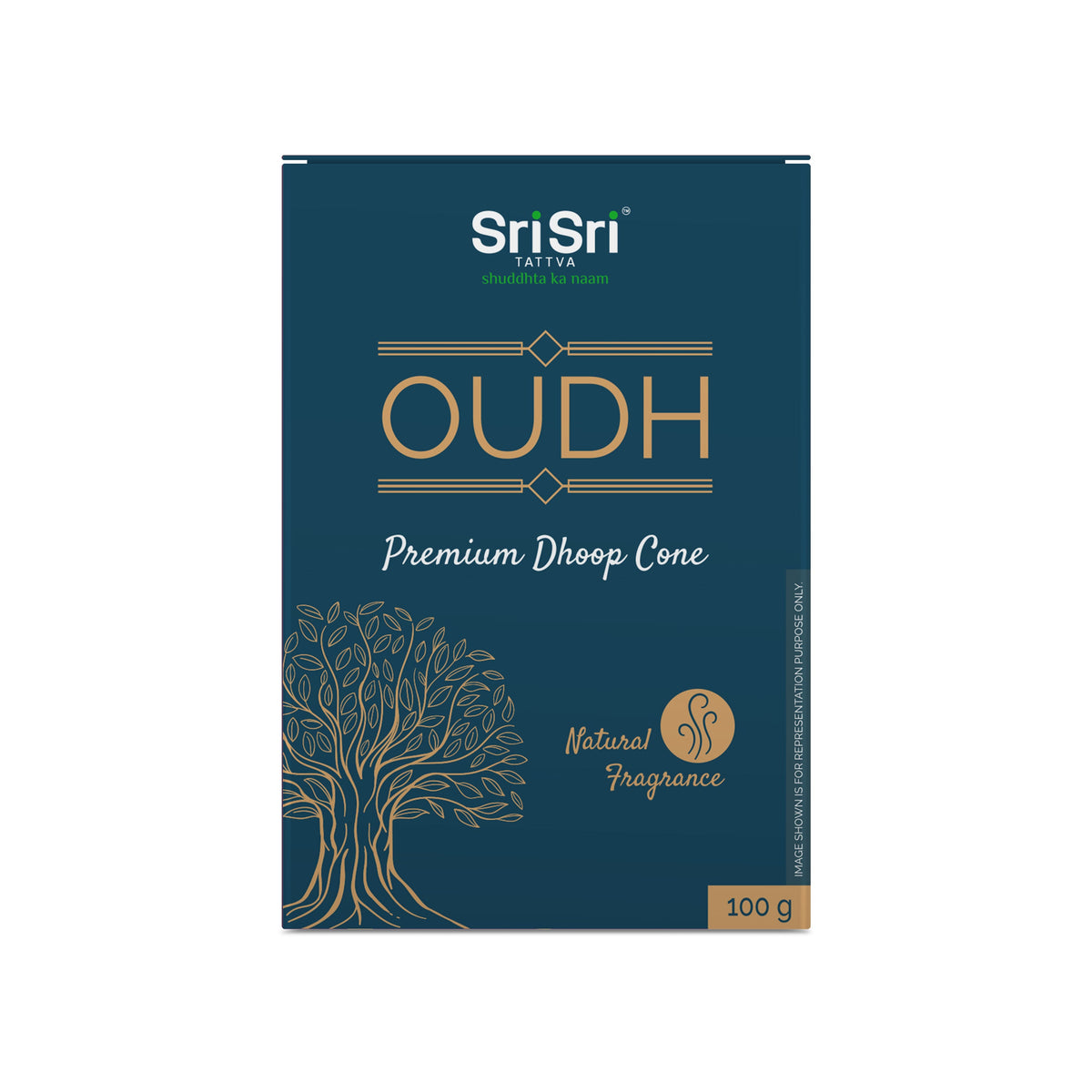 Sri Sri Tattva Premium Oudh Dhoop Cone For Pooja | Fragrances – Natural Oudh | 100 g