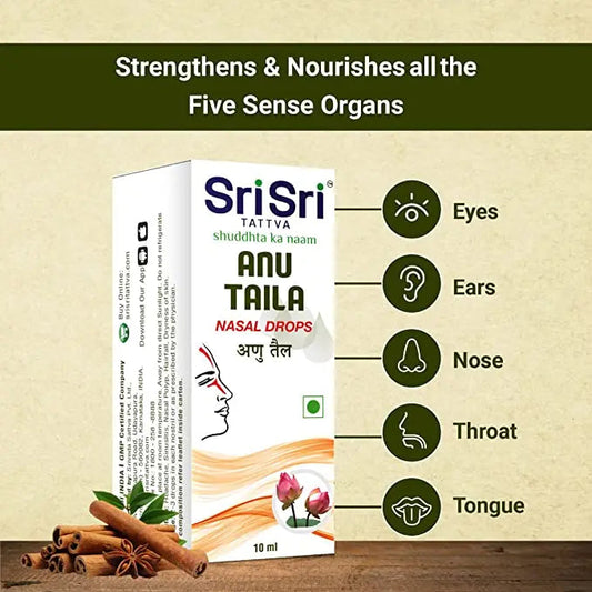 Sri Sri Tattva Anu Taila - Nasal Drop, 10 ml