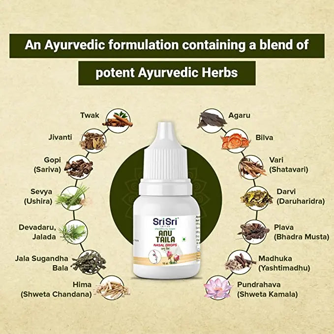 Sri Sri Tattva Anu Taila - Nasal Drop, 10 ml