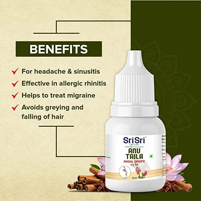 Sri Sri Tattva Anu Taila - Nasal Drop, 10 ml