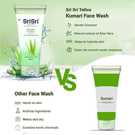 Sri Sri Tattva Kumari Face Wash - For Rejuvenated & Fresh Skin, 60 ml