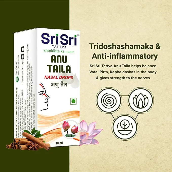 Sri Sri Tattva Anu Taila - Nasal Drop, 10 ml