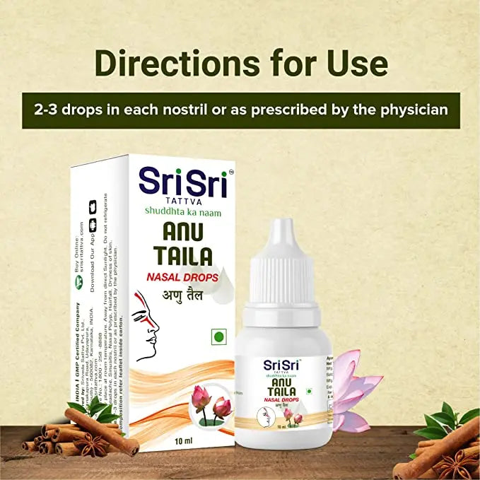 Sri Sri Tattva Anu Taila - Nasal Drop, 10 ml