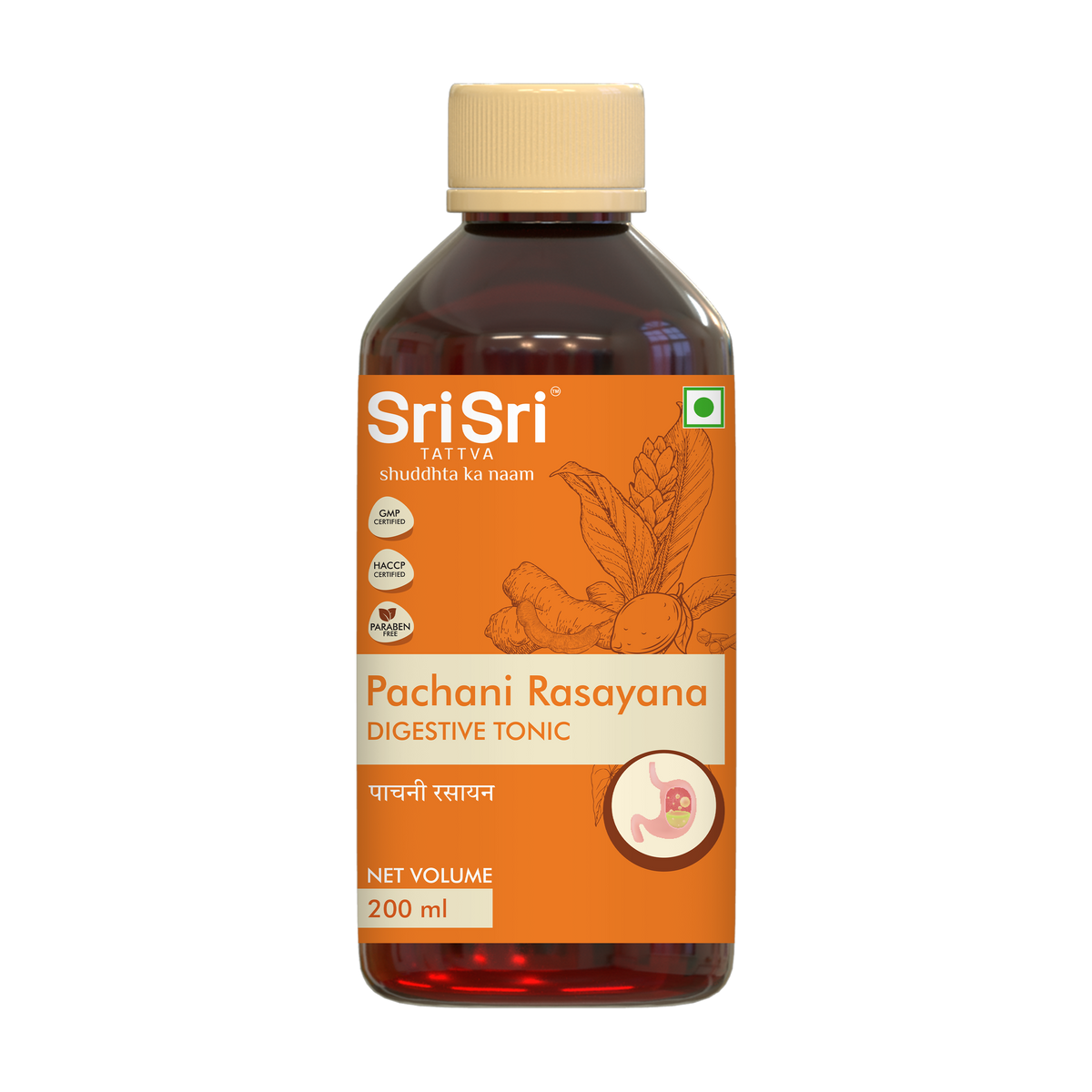 Sri Sri Tattva Pachani Rasayana - Digestive Tonic | In Indigestion, Satiety, Sour Eructation, Bloating and Abdominal Discomfort | 200 ml