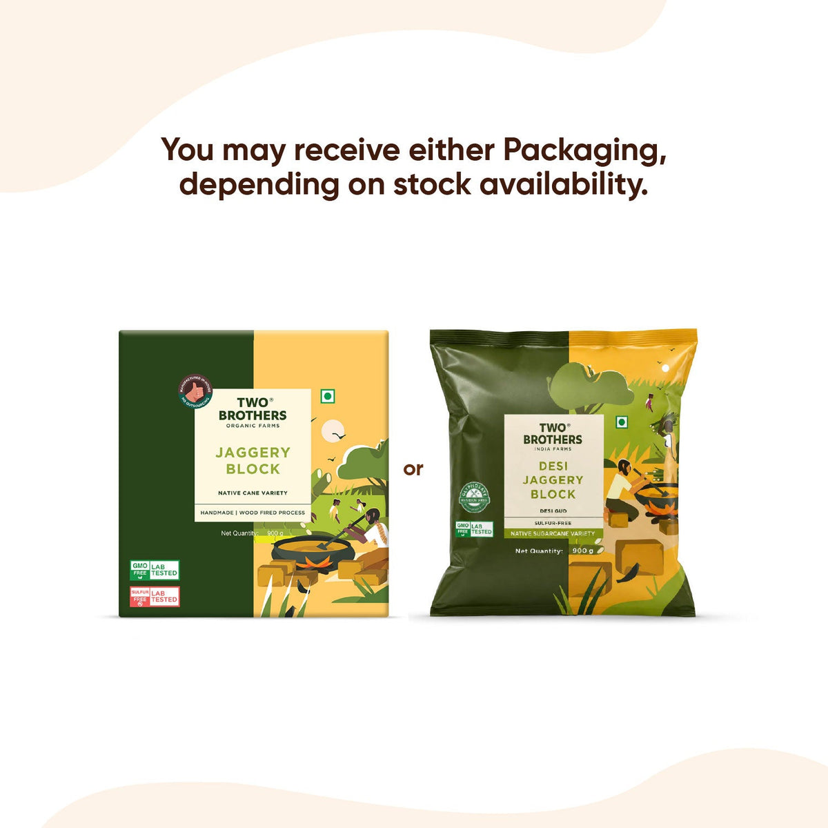 Two Brothers Organic Farms Sugarcane Jaggery Block