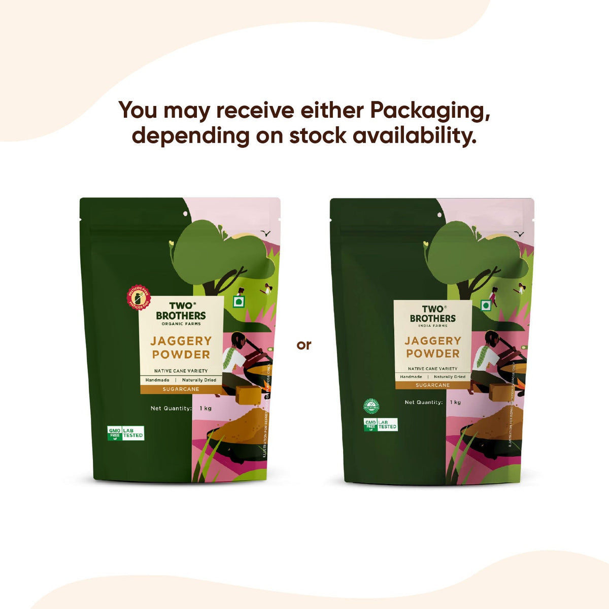 Two Brothers Organic Farms Sugarcane Jaggery, Crushed Granular