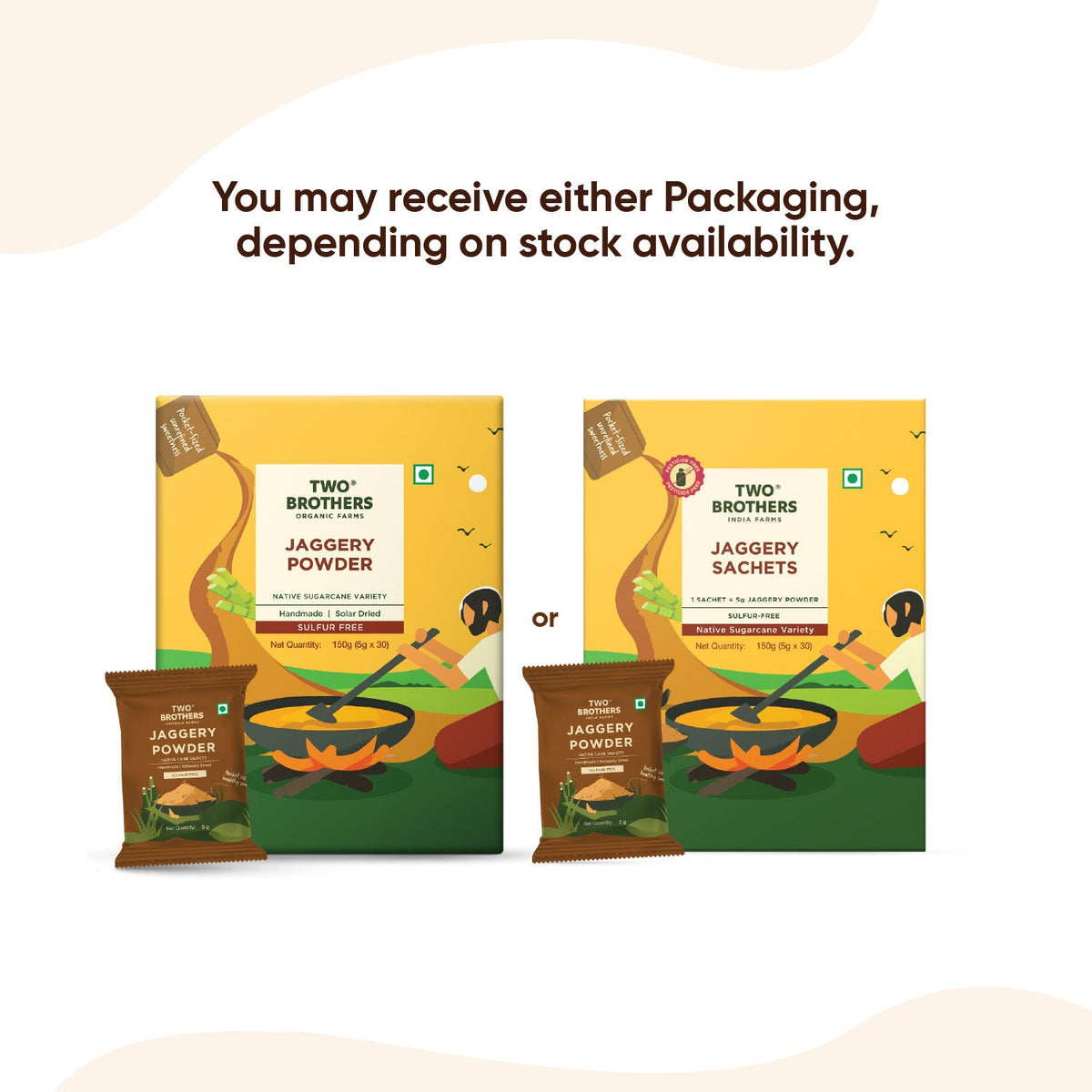 Two Brothers Organic Farms Jaggery Sachet