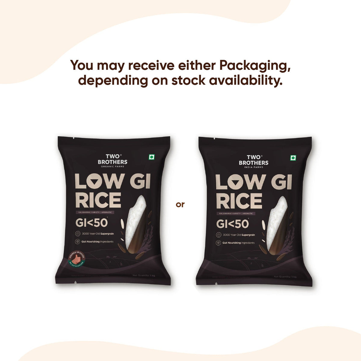 Two Brothers Organic Farms Low GI Rice | Kalanamak Variety