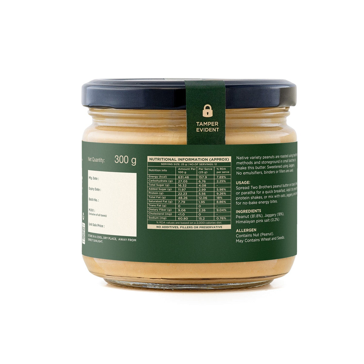 Two Brothers Organic Farms Crunchy Peanut Butter