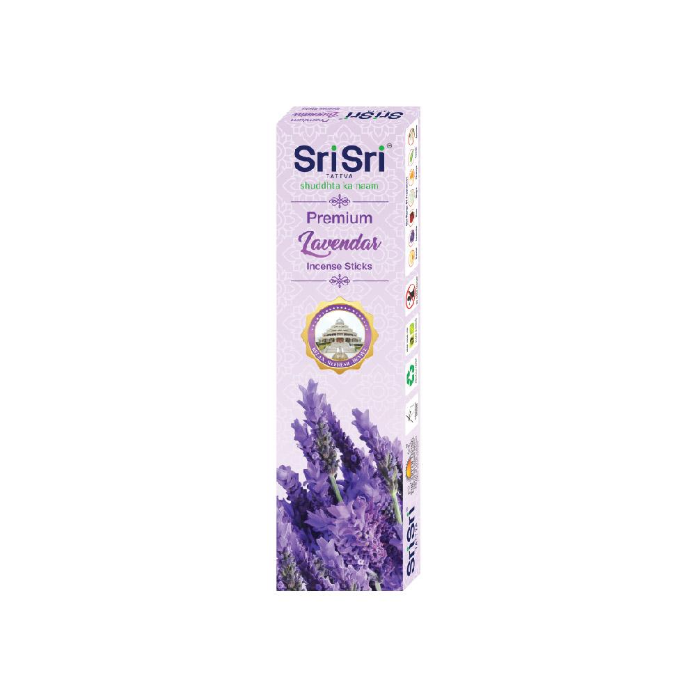 Sri Sri Tattva Premium Lavendar Incense Sticks For Pooja | 55 Agarbatti Sticks | Fragrances – Natural Lavendar | 100 g