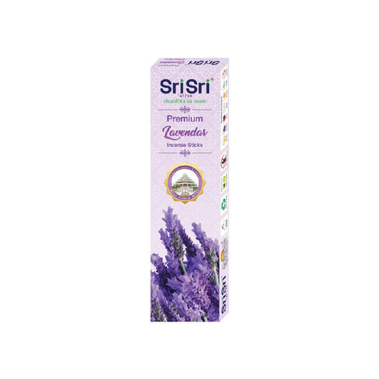 Sri Sri Tattva Premium Lavendar Incense Sticks For Pooja | 55 Agarbatti Sticks | Fragrances – Natural Lavendar | 100 g