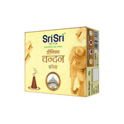 Sri Sri Tattva Premium Sandal Incense Cones For Pooja | 12 Dhoop Cones | Fragrances – Natural Sandal | Free Stand | 25 g