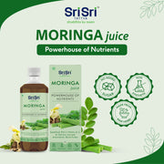 Sri Sri Tattva Moringa Juice - Powerhouse Of Nutrients | Superfood, Rich In Vitamin A,C,B, Calcium, Iron And Antioxidants, Blood Purifier | 1 L