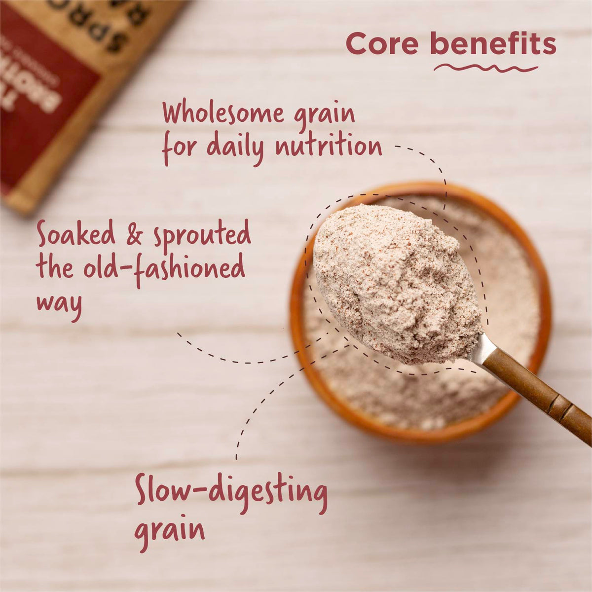 Two Brothers Organic Farms Sprouted Ragi Flour - Nachni Satva