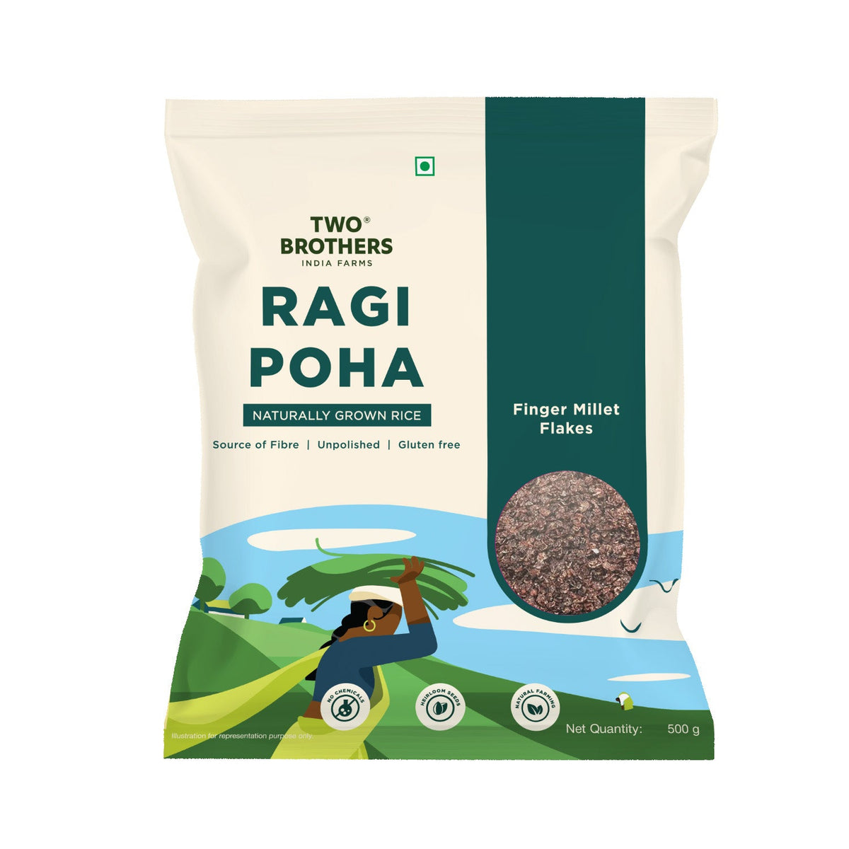 Two Brothers Organic Farms Ragi Poha I Gluten Free