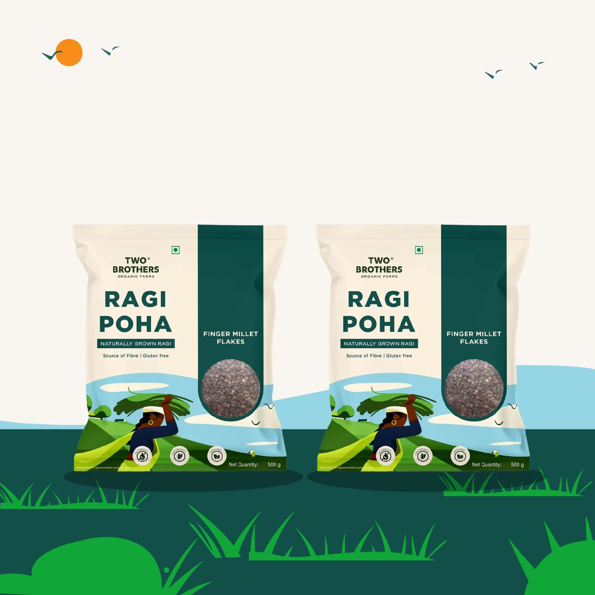 Two Brothers Organic Farms Ragi Poha I Gluten Free