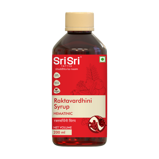 Sri Sri Tattva Raktavardhini Syrup - Hematinic | Restore The Sparkle Of Red | 200 ml