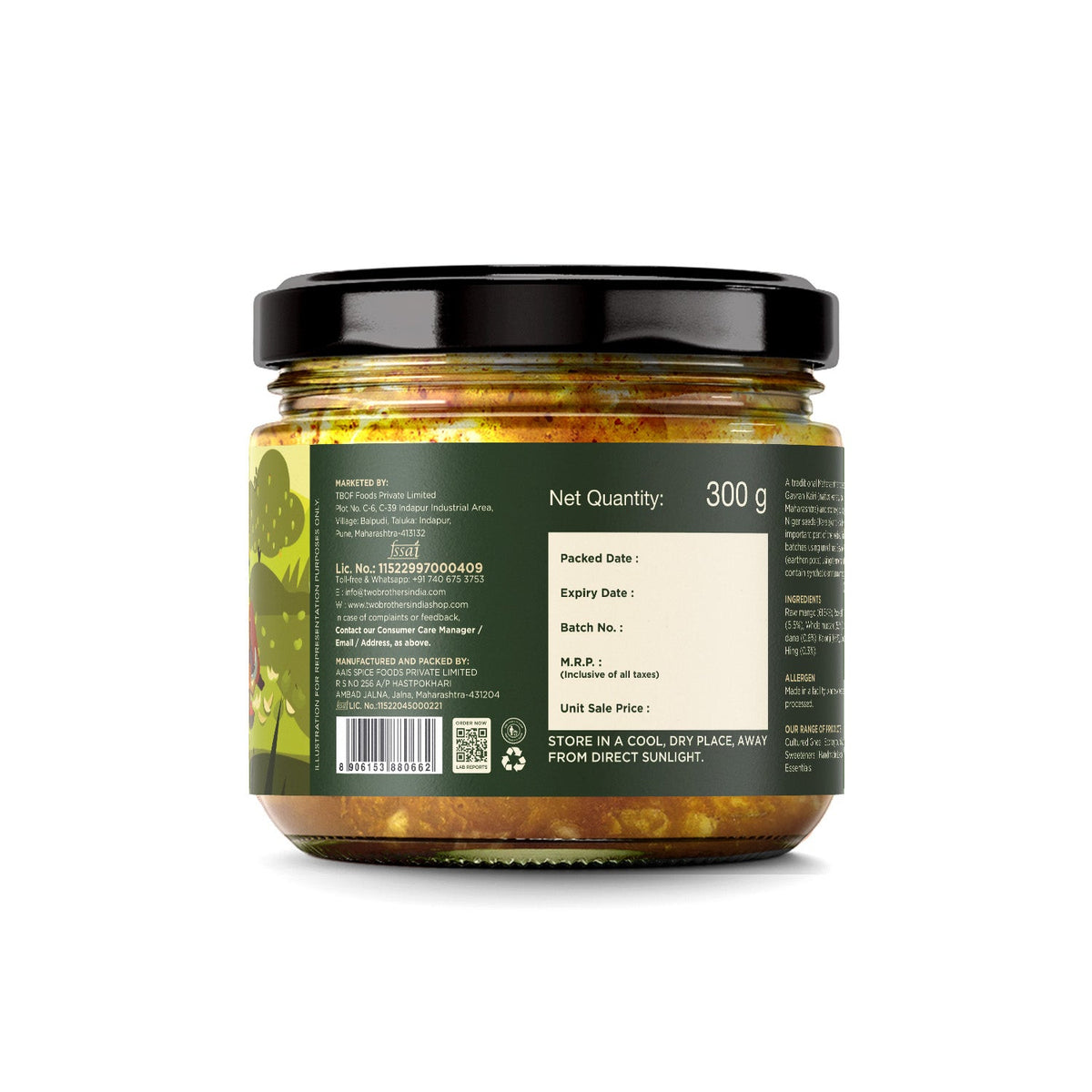 Two Brothers Organic Farms Raw Mango Pickle