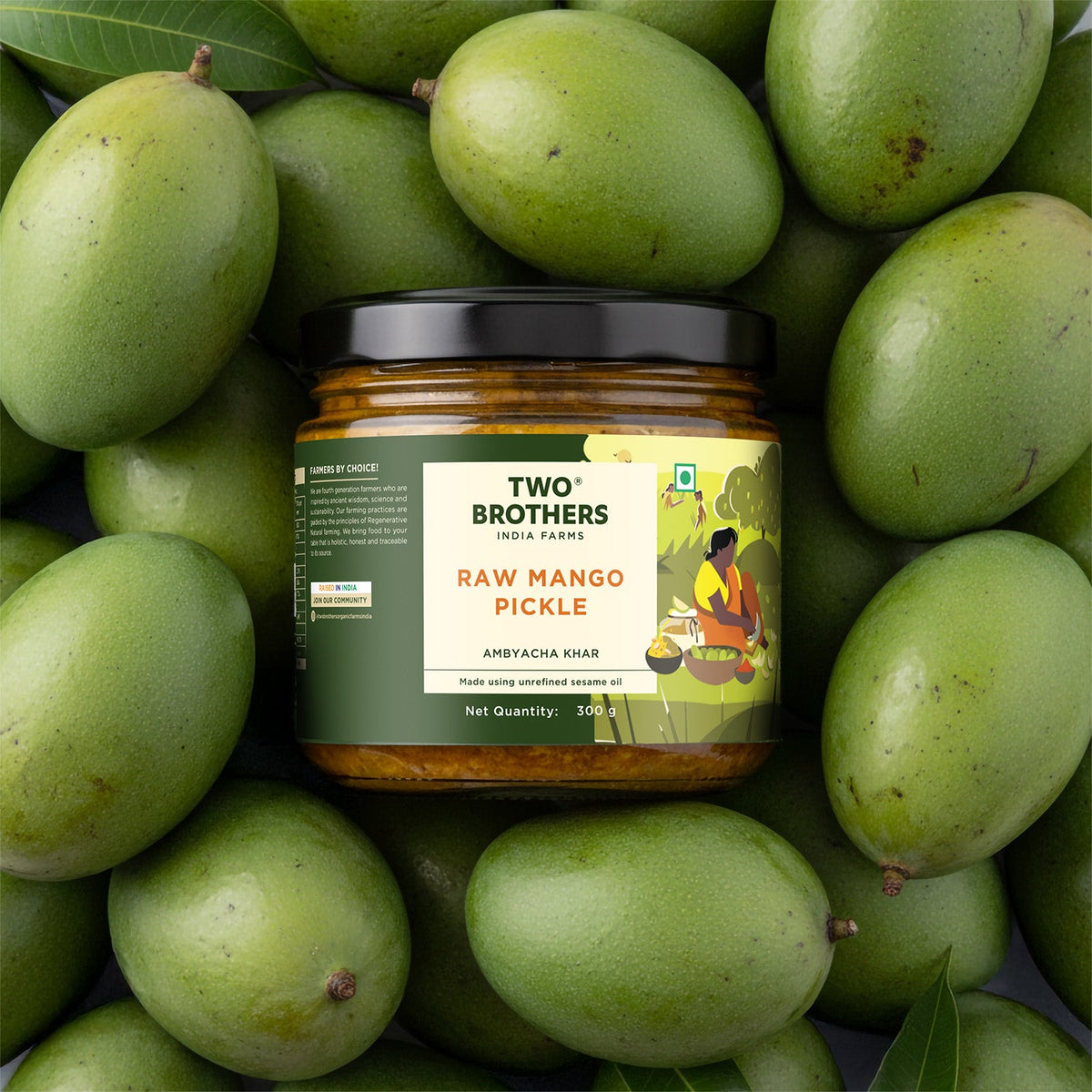 Two Brothers Organic Farms Raw Mango Pickle