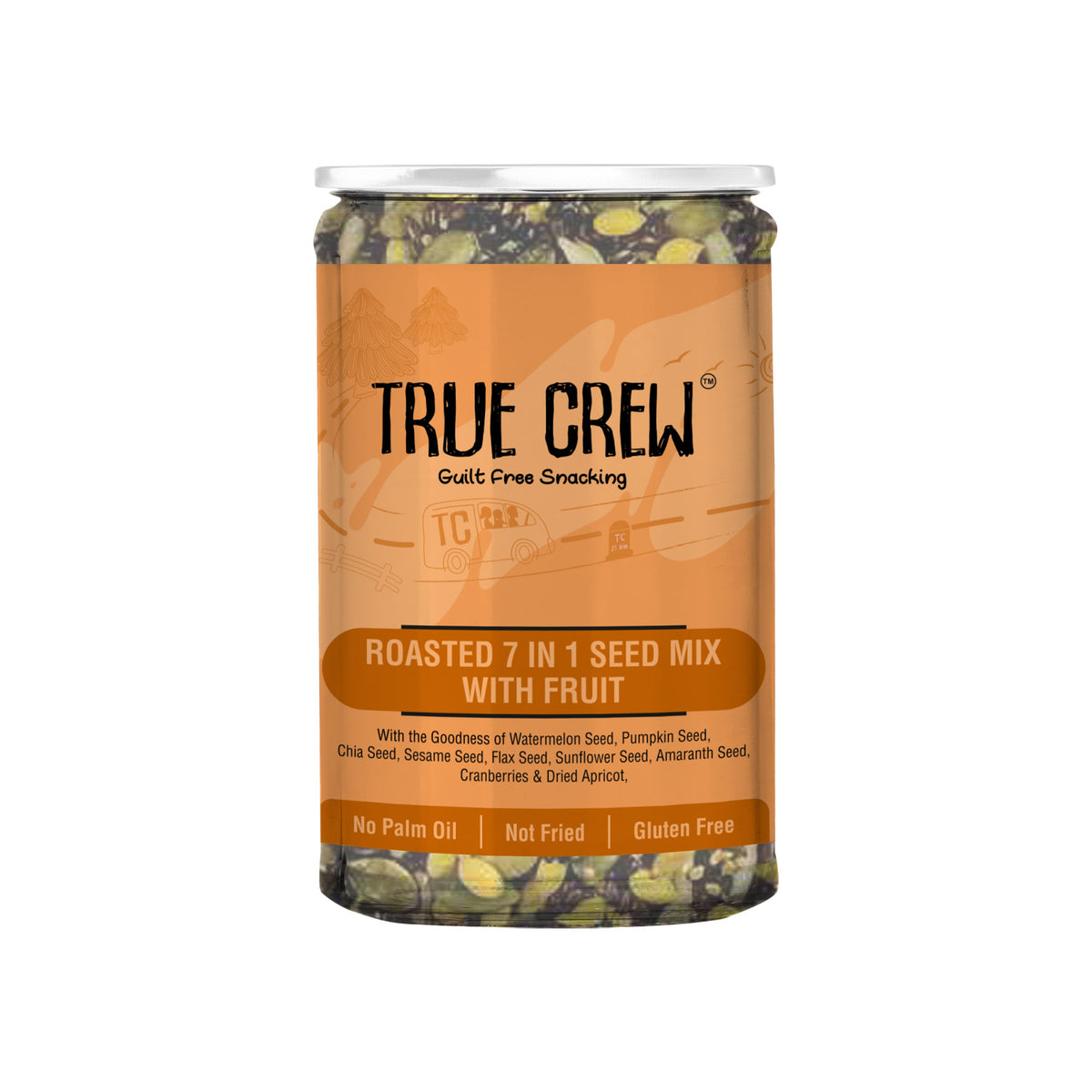 Sri Sri Tattva TRUE CREW Roasted 7 in 1 Seed Mix With Fruit Bottle 200 g