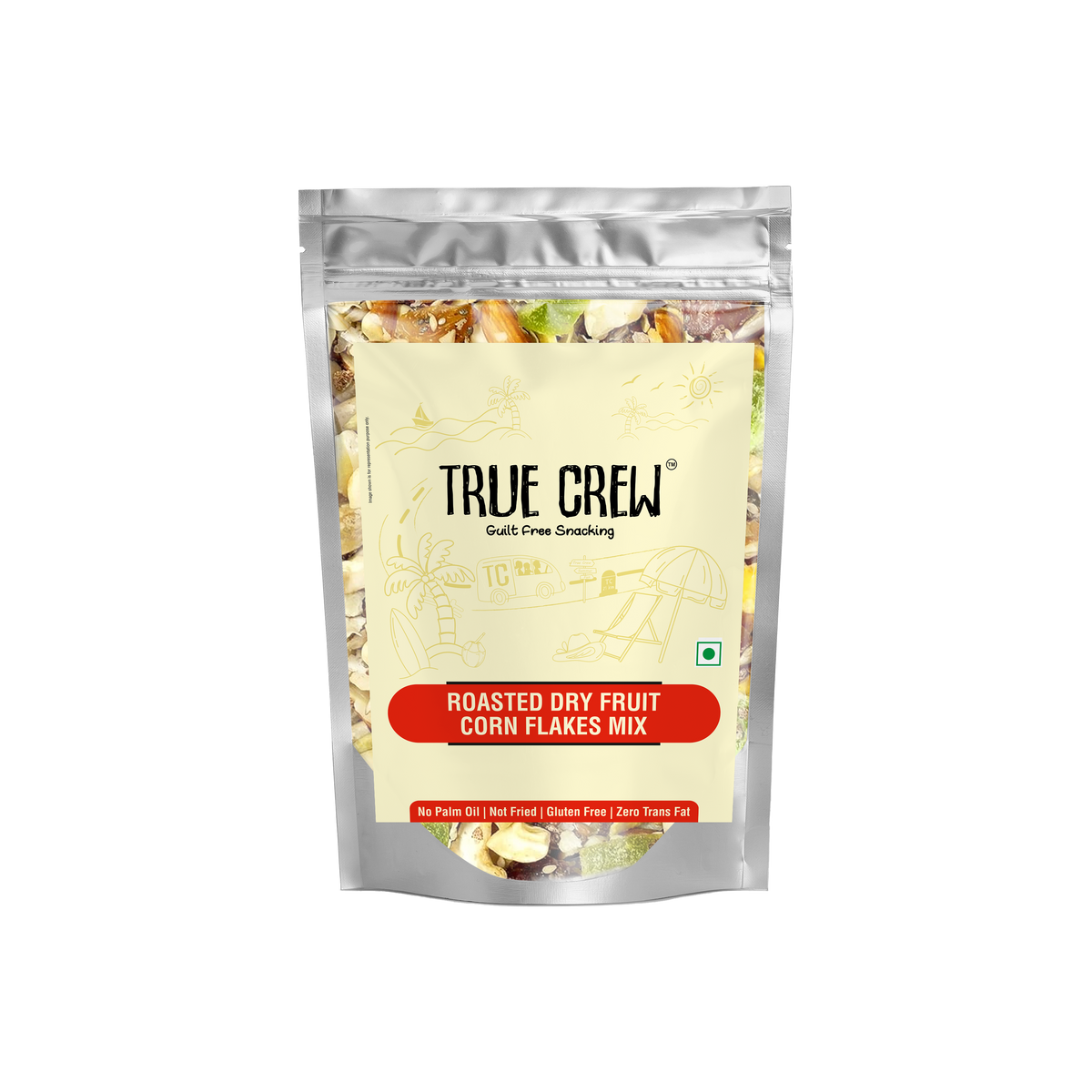 Sri Sri Tattva TRUE CREW Roasted Dry Fruits Corn Flakes Mix, 150g