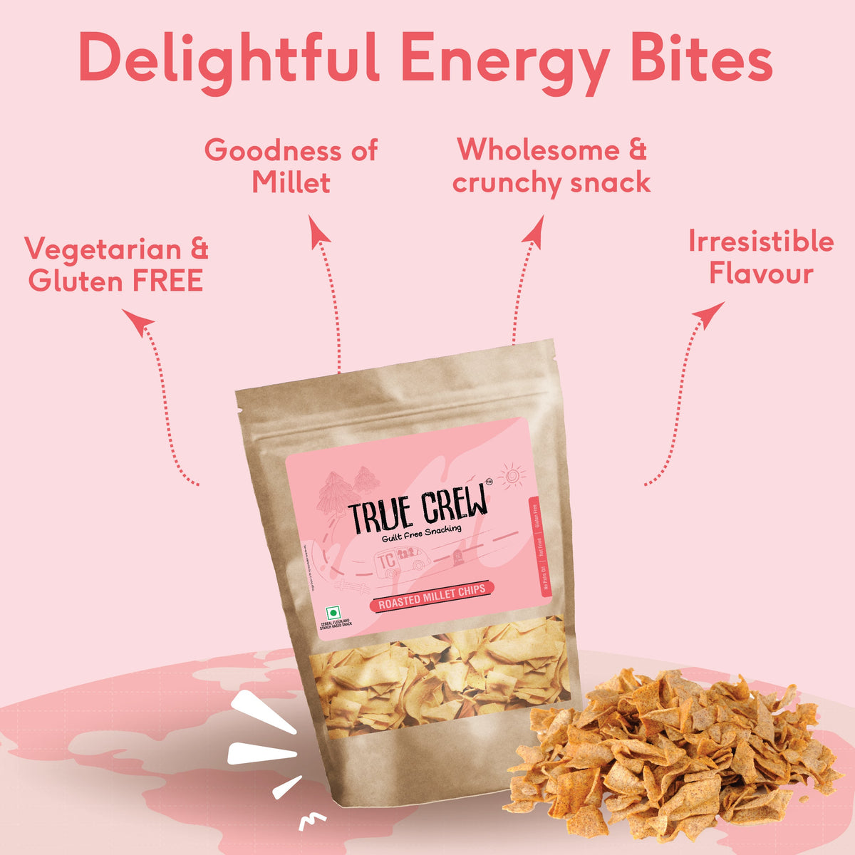 Sri Sri Tattva TRUE CREW - Millet Chips, 125 g
