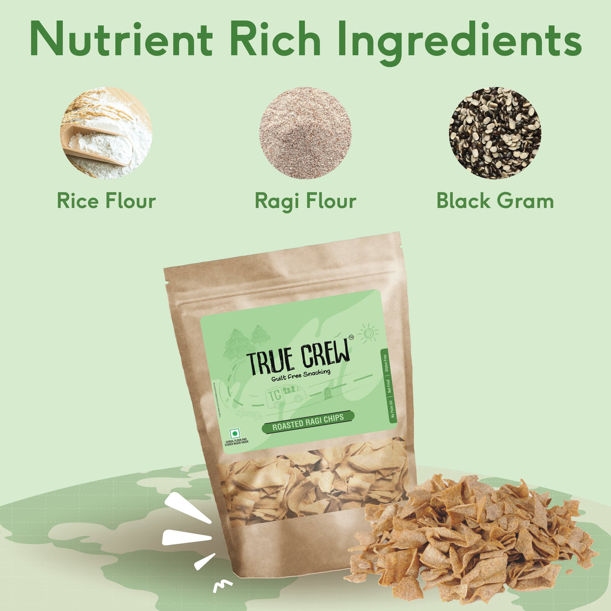 Sri Sri Tattva TRUE CREW - Ragi Chips 125g