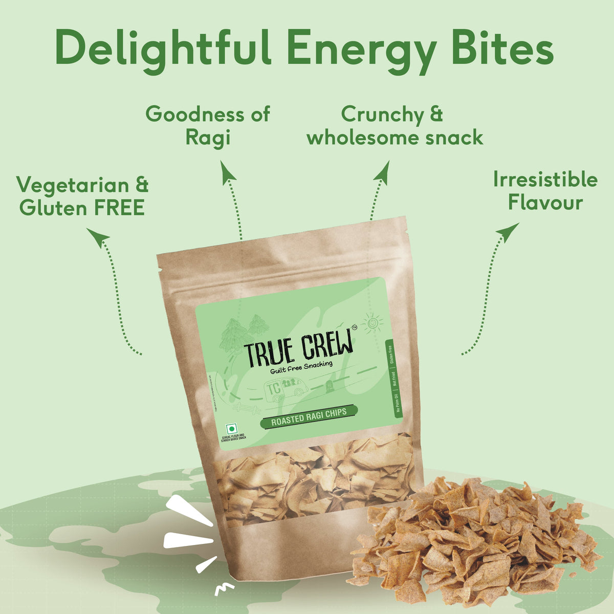 Sri Sri Tattva TRUE CREW - Ragi Chips 125g