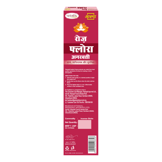 Patanjali Aastha Rose Flora Agarbatti - 9N