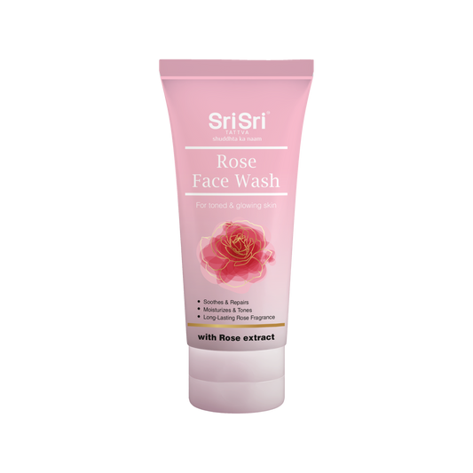 Sri Sri Tattva Rose Face Wash - For Toned & Glowing Skin, 100 ml