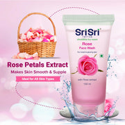 Sri Sri Tattva Rose Face Wash - For Toned & Glowing Skin, 150 ml