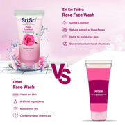 Sri Sri Tattva Rose Face Wash - For Toned & Glowing Skin, 150 ml