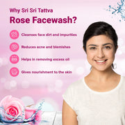 Sri Sri Tattva Rose Face Wash - For Toned & Glowing Skin, 150 ml