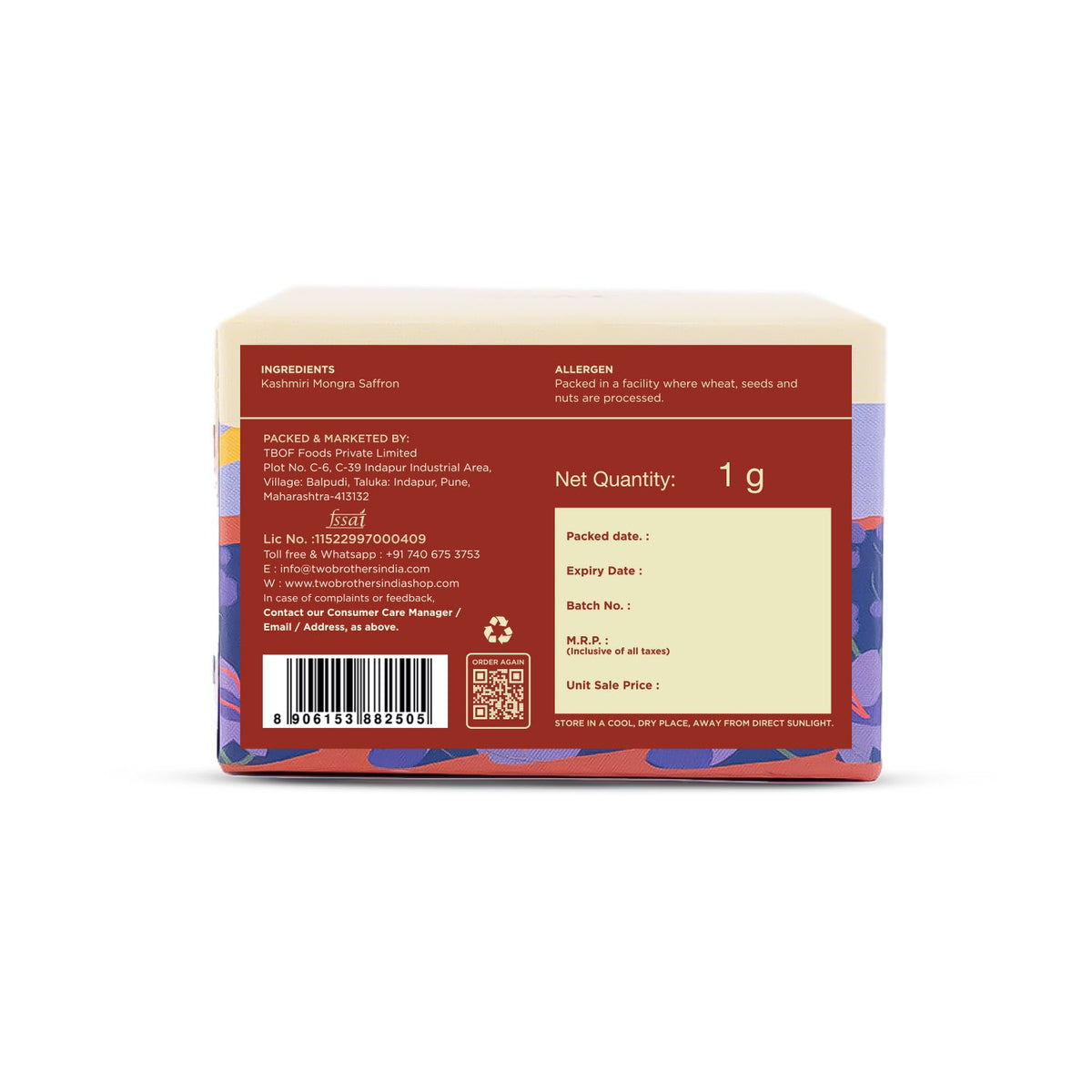 Two Brothers Organic Farms Single Origin Kashmiri Mongra Saffron