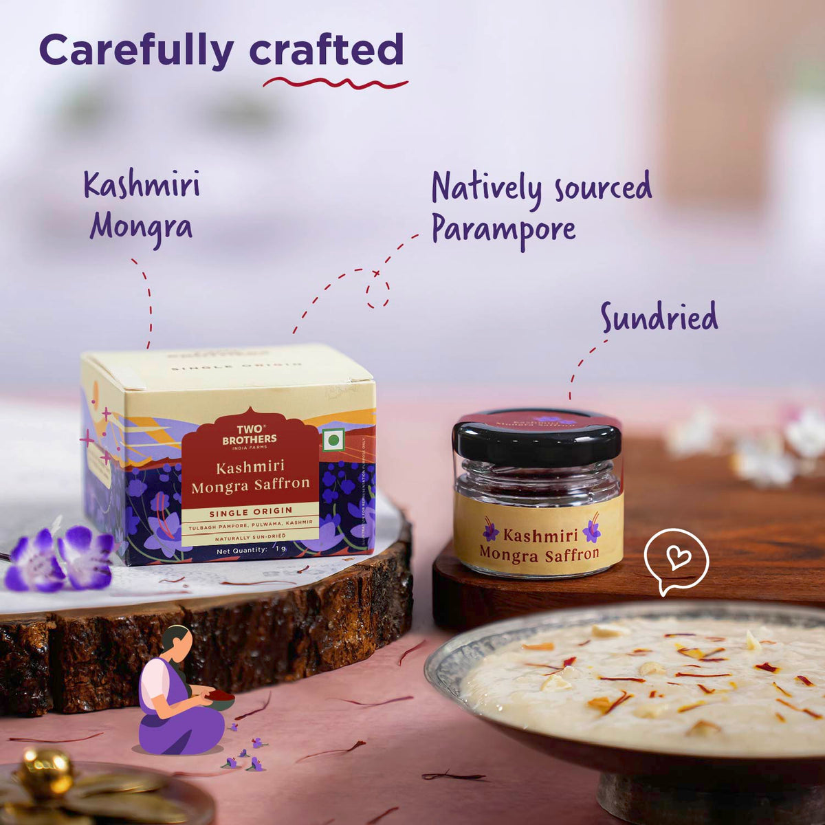 Two Brothers Organic Farms Single Origin Kashmiri Mongra Saffron