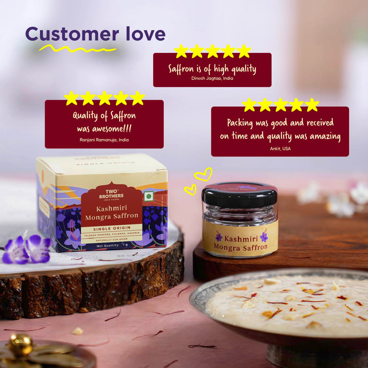 Two Brothers Organic Farms Single Origin Kashmiri Mongra Saffron