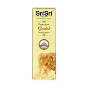 Sri Sri Tattva Premium Sandal Dhoop Sticks For Pooja | Dhoop Batti / Sticks | Fragrances – Natural Sandal | Bamboo-less | Free Stand | 50 g