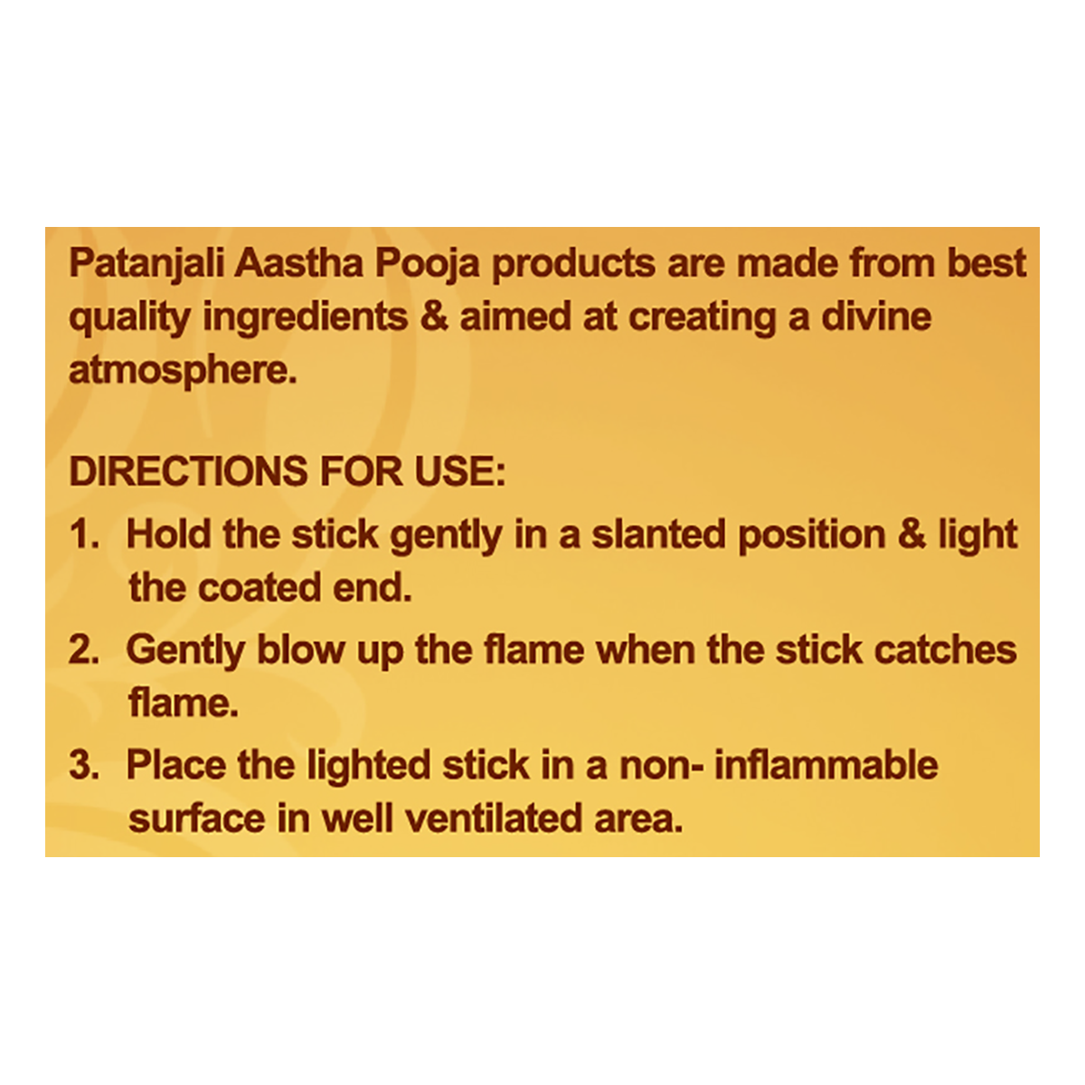 Patanjali Aastha Sandal Flora Agarbatti