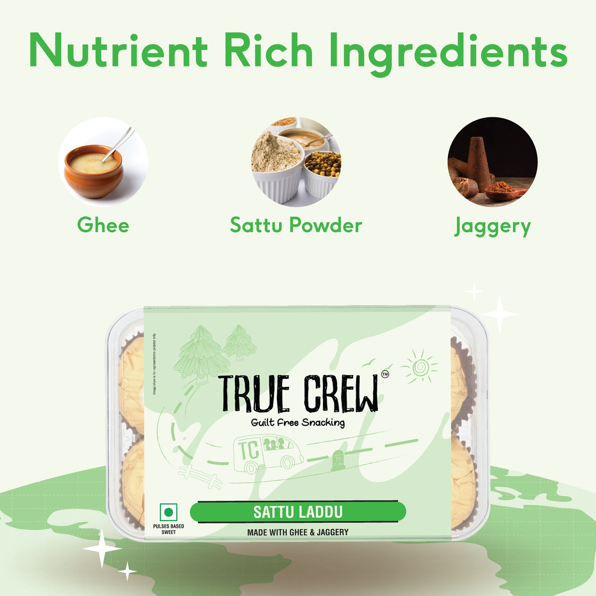 Sri Sri Tattva TRUE CREW - Sattu Laddu, 180 g